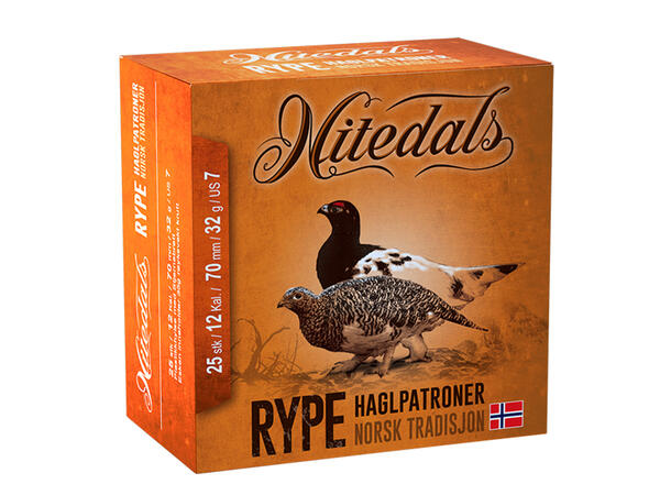 Nitedals Rype 12/70 US7 32 g Blypatron spesielt egnet til rypejakt 